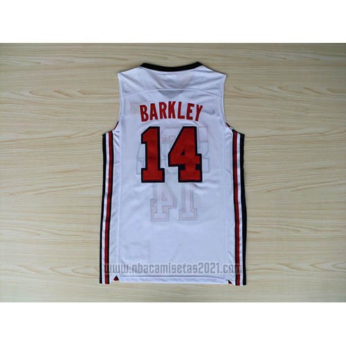 Camiseta USA 1992 Charles Barkley #14 Blanco